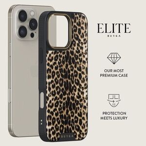 ‼️Elite Burga Leopard Print Phone Case - Black